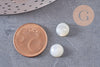 Cabochon rond nacre blanche naturelle 8mm, x1 G10535