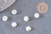 Cabochon rond nacre blanche naturelle 8mm, x1 G10535