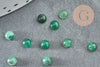 Cabochon rond onyx verte naturelle 4mm, x1 (G3409)