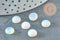 Cabochon rond opalite blanche 8mm, x1 (G0565)