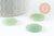 Cabochon rond plat aventurine verte naturelle 20mm, x1 (G9613)