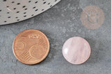 Cabochon rond quartz rose naturel 16mm , x1 (G6711)