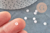 Cabochon rond quartz rose naturel 4mm, x1 (G2232)