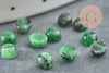 Cabochon rond rubis sur zoisite naturelle 4mm, x1 (G2781)