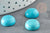 Cabochon rond turquoise naturelle 12.5mm, x1 (G1747)