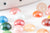 Cabochon rond verre irisé 5.5mmx3mm, x20 (G0121)
