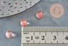Cabochon rond watermelon stone rose 6mm x1 (G1626)