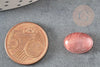 Cabochon watermelon stone rose, cabochon ovale, bijou pierre,cabochon 14mm, Cabochon verre, x1 (G1316)