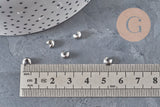 Cubrebolas de engarce de acero 304 plano platino 5.5x4.5mm, x20 (G11178)