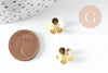Calottes fleur laiton brut 11mm, x10 (G10827)