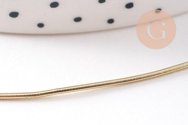 Cannetille lisse cuivre doré 1mm, x 50cm (G10563)