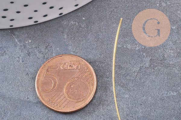 Cercle fil de cuivre doré 0.6mm, x1 cercle (G2405)