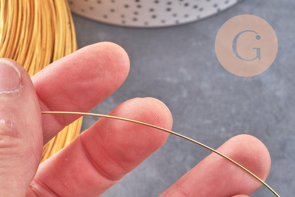 Cercle fil de cuivre doré 0.6mm, x1 cercle (G2405)