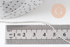 Chaine Boule complete fer argenté 1.5mm/40cm, x1 (G1680)