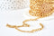 Chaine Figaro acier inoxydable dorée IP 14 carats 4mm, x1 metre (G8372)