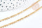 Collier Chaine Figaro complète avec fermoir acier 304 inoxydable doré IP 3mm,45.5cm, création collier acier inoxydable, x1 G8794