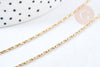 Chaine Serpentine complète avec fermoir acier 304 inoxydable doré 1mm,50cm, création collier acier inoxydable, x1 G8781