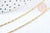 Chaine Serpentine complète avec fermoir acier 304 inoxydable doré 1mm,50cm, création collier acier inoxydable, x1 G8781