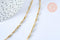 Collier Chaine acier doré maille fantaisie,chaine collier inoxydable,création bijoux,chaine large,45mm,chaine complète, x1 G4632