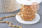 Chaine acier inoxydable doré IP 18k maille grain de café 7x4mm, x1 mètre (G5499)