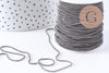 Chaine boule VINTAGE laiton gris metalgun facetté 1.2mm, x1 metre (G10587)