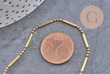 Chaine boule bambou laiton brut, chaine bijou, sans nickel, grossiste,1.5mm, x 5Mètres (G0067)