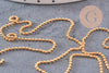 Chaine boule dorée 16k, fourniture créative, chaine bijou,or véritable, création bijoux, grossiste chaine,1.5mm, x 1Mètre (G0931)