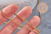 Chaine boule double laiton brut,chaine bijou, création bijoux,chaine boule,sans nickel, grossiste,1.5mm, 1 metre (G0654)