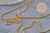 Chaine boule double laiton brut,chaine bijou, création bijoux,chaine boule,sans nickel, grossiste,1.5mm, 1 metre (G0654)