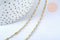 Collier Chaine complète acier dorée 14k dentelle,collier doré,sans nickel,acier doré,chaine complète,2mm,45cm, x1 G4821