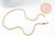 Chaine complète acier dorée 14k maille,collier doré,sans nickel,acier inoxydable,chaine complète,3mm,45cm, x1 G0580