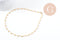 Collier Chaine complète avec fermoir acier inoxydable doré IP 14k 45cm étoile, x1 (G0430)