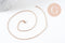Collier Chaine complète avec fermoir acier inoxydable or rose IP 14k forçat 1.9mm/45cm, x1 (G10612)