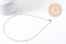 Collier Chaine complète avec fermoir acier or rose 14k forçat 1.9mm/45cm, x1 (G1102)