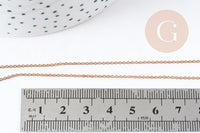 Collier Chaine complète forçat avec fermoir cuivre brut 2mm/80cm, x1 (G8315)