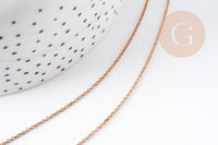 Collier Chaine complète forçat avec fermoir cuivre brut 2mm/80cm, x1 (G8315)
