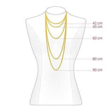 Collier Chaine complète forçat avec fermoir dorée or 16K 2mm/80cm, x1 (G1123)
