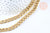 Chaine complète maille cubaine acier inoxydable doré 304 - 75.4cm, x1 (G6940)