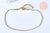 Chaine de cheville acier inoxydable doré 14k 1mm/22.5cm, x1 (G4281)