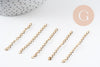 Chaine extension acier doré 304 inoxydable doré IP 45-52mm, x5 (G10908)