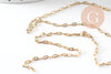 Chaine fantaisie acier 304 inoxydable doré IP fantaisie texturée 4.5mm, x1 mètre (G0490)