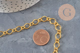 Fancy gold-plated iron chain 7x10mm, x1 meter (G11236)