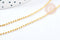 Collier Chaine fine boule laiton doré facettes 45.5cm-1.5mm avec extension,chaine collier en laiton, chaine avec fermoir, x1 (G8586)