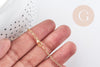 Chaine fine dorée maille forçat 16K 2.5 microns 1.5 mm- 39cm, collier chaine complète dorée avec fermoir, x1 G8924