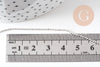 Chaine fine laiton argenté boule facettes 1.2mm/45cm,chaine collier laiton argenté chaine complète avec fermoir x1 (G6201)