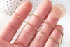 Chaine forçat acier inoxydable 304 dorée IP 14K 2.5mm, x1 mètre (G5521)