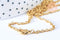 Collier chaine forçat acier inoxydable doré 59cm, x1 (G7245)