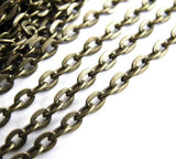 Chaine forçat bronze,,chaine bijou,chaine bronze,apprets bronze,création bijoux, chaine en gros,1.5 mm,bobine 92mètres,G2616