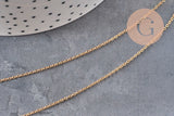 Raw brass cable chain, 1mm, x5 meters (G11225) VALID