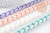 Chaîne gourmette acrylique couleur mixte 24mm, création de bijoux , 24mm x1 mètre (G7062)